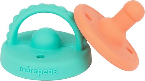 Flip and Store Pacifier | Silicone Newborn to Toddler Pacifiers with Protective Case | Teething Ring and 2 Air Holes for Added Safety in Saudi Arabia
