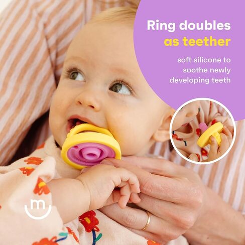 Flip and Store Pacifier | Silicone Newborn to Toddler Pacifiers with Protective Case | Teething Ring and 2 Air Holes for Added Safety in Saudi Arabia