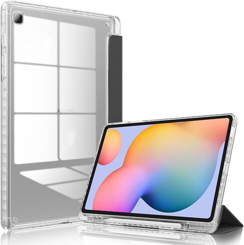 حافظة DUNNO لهاتف Samsung Galaxy Tab S6 Lite 10.4 بوصة 2024/2022/2020 مع حامل قلم S، غطاء نحيف للغاية مقاوم للصدمات مع غطاء خلفي شفاف عالي لجهاز Galaxy Tab S6 Lite الجديد 10.4 بوصة 2024 (أسود) in Saudi Arabia