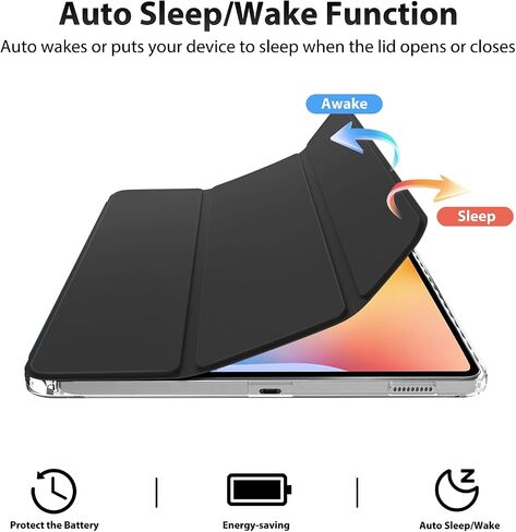 حافظة DUNNO لهاتف Samsung Galaxy Tab S6 Lite 10.4 بوصة 2024/2022/2020 مع حامل قلم S، غطاء نحيف للغاية مقاوم للصدمات مع غطاء خلفي شفاف عالي لجهاز Galaxy Tab S6 Lite الجديد 10.4 بوصة 2024 (أسود) in Saudi Arabia