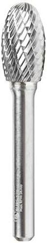 أداة Amana - BURS-176 شكل بيضاوي من الكربيد الصلب 3/8 قطر × 5/8 × 1/4 ساق مزدوجة القطع SE Bur in Saudi Arabia