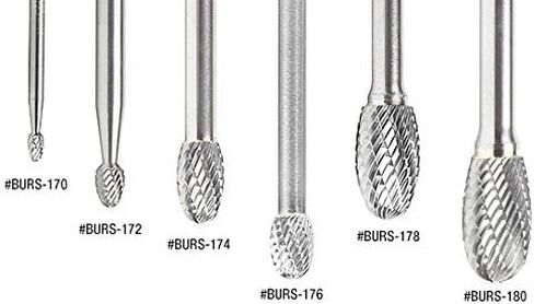 أداة Amana - BURS-176 شكل بيضاوي من الكربيد الصلب 3/8 قطر × 5/8 × 1/4 ساق مزدوجة القطع SE Bur in Saudi Arabia
