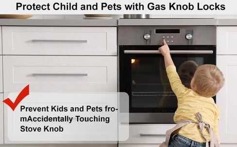 Stove Knob Locks, 6 Pack Gas Stove Child Safety Guards, Oven Knob Covers for Child and Pet Safety in Saudi Arabia