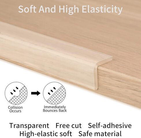 شريط حماية شفاف للحواف، واقيات زوايا لحماية الأطفال بطول 3.9 أقدام، واقيات ممتصة للصدمات لحماية الأطفال الرضع من الصدمات للأثاث والخزائن والطاولات والأدراج in Kuwait