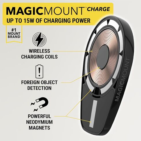 Scosche MPQ6WD-SP Magnetic Phone Holder for Car Dashboard/Windshield, 20W Wireless Fast Car Charger Phone Stand, Hands Free Cell Phone Mount Compatible with iPhone 15/14/13/12 Series and MagSafe Case in Saudi Arabia