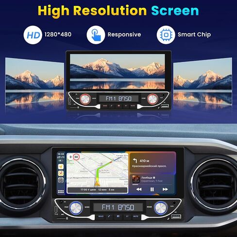 Car Radio Double Din Car Stereo with Wireless Apple Carplay Android Auto,Inefala 6.9 Inch Touch Screen Bluetooth Car Audio Receivers FM Radio Mirror Link Head Unit SWC Backup Cam USB&Type-C port in Saudi Arabia