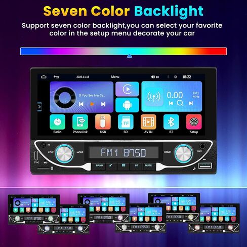 Car Radio Double Din Car Stereo with Wireless Apple Carplay Android Auto,Inefala 6.9 Inch Touch Screen Bluetooth Car Audio Receivers FM Radio Mirror Link Head Unit SWC Backup Cam USB&Type-C port in Saudi Arabia