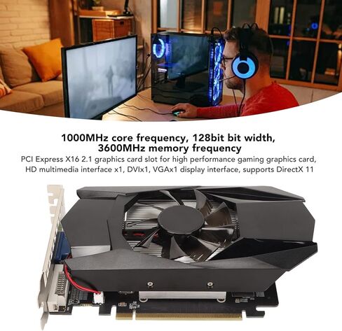 GLOGLOW HD7670 4GB GDDR5 Graphics Card, 1000MHz Core Frequency, 128bit 40nm 480 Stream Processor Unit Graphics Card Supports DirectX 11 PCI Express X1 in Saudi Arabia