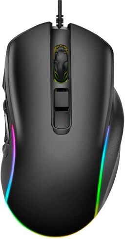 ماوس الألعاب 6D ماوس سلكي للكمبيوتر بتصميم مريح RGB ضوء الفئران الضوئية لأجهزة الكمبيوتر المحمول in Saudi Arabia