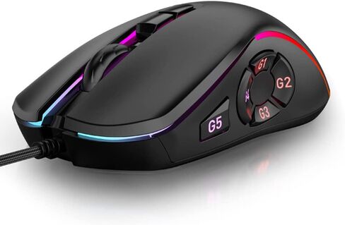 ماوس الألعاب 6D ماوس سلكي للكمبيوتر بتصميم مريح RGB ضوء الفئران الضوئية لأجهزة الكمبيوتر المحمول in Saudi Arabia