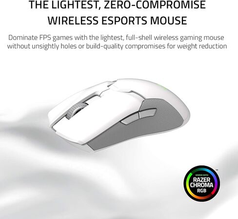 Razer Viper Ultimate Lightest Wireless Gaming Mouse & RGB Charging Dock Mercury, RZ01-03050400-R3M1 (Renewed) in Saudi Arabia