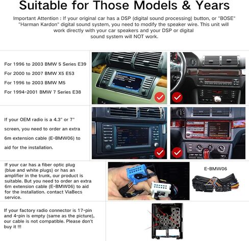 6 جيجابايت 128 جيجابايت 9 بوصة شاشة لمس راديو Apple Car Play اللاسلكية لسيارات BMW 5 Series E39 M5 1996-2002، X5 E53 2000-2006 ستيريو السيارة مع بلوتوث Android Auto، DSP 48-Band EQ، راديو AM/FM، 5 جيجا هرتز واي فاي in Kuwait