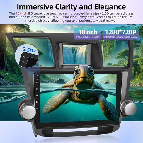 [8 Core 4+64G] Android Car Stereo for Toyota Highlander 2008 2009-2013 with Wireless Carplay & Android Auto - 10.1 Inch IPS Touchscreen with WiFi/DSP/Multiple UI Themes + AHD Rear View Camera in Saudi Arabia