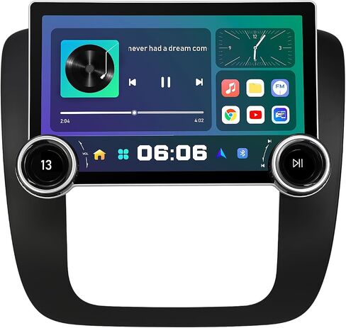 ستيريو راديو السيارة بمقبض مزدوج 11.5 بوصة لسيارة GMC Yukon Tahoe Suburban 2007-2012 Sierra Silverado 2010-2013 مع Carplay Android، 8-Core، GPS، 5G WiFi، كاميرا خلفية 1080P، مروحة عادم، SWC in Saudi Arabia