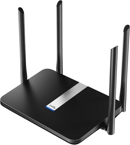 Cudy New AX 1800Mbps WiFi 6 Mesh Router، AX1800 2.4G 5G Gigabit موجه الإنترنت اللاسلكي للمنزل والمكتب، الألعاب، موجه VPN، OpenWRT، OpenVPN، طويل المدى، X6 in Kuwait