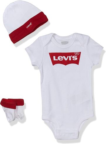 مجموعة هدايا مكونة من 3 قطع من بدلة الأطفال من Levi's وقبعة وأحذية طويلة in Saudi Arabia