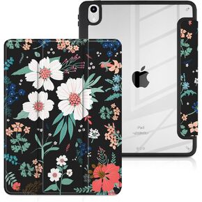 Batianda Case for iPad Air 13 inch (2024) M2 Chip Model A2898 [Built-in Pencil Holder] Shockproof Cover with Clear Transparent Back Shell Soft TPU Bumper,Auto Sleep/Wake, Brain