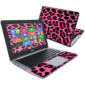 MightySkins Skin Compatible with Asus Chromebook 11.6" C200MA wrap Cover Sticker Skins Pink Leopard