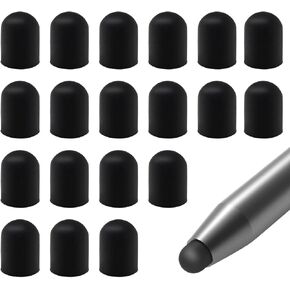 20 Pieces Replacement Tips Touch Screen Pens Tips Silicone Rubber for Touch Pen (Outer Diameter 6mm, Inner Diameter 4mm)