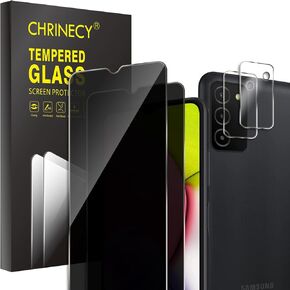 [4 Pack] 2 Pack Privacy Screen Protector for Motorola Moto G 5G 2023 with 2 Pack Camera Lens Protector, 9H Hardness Tempered Glass Screen Protector, Anti Spy Anti Peeping
