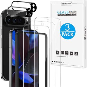 واقي شاشة OMOTON لهاتف Google Pixel 9 Pro XL، [3+2 حزمة] 3 قطع من الزجاج المقوى لهاتف Pixel 9 Pro XL و2 واقي عدسة الكاميرا، إطار صديق للحافظة/محاذاة (إصدار 2024)، وليس لهاتف Pixel 9 Pro in Kuwait