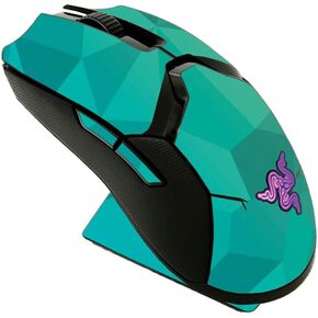 MightySkins Skin Compatible with Razer Viper Ultimate - Blue Green Polygon | Protective, Durable, and Unique Vinyl Decal wrap Cover | Easy to Apply and Change Styles | Made in The USA