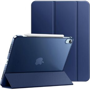 JETech Case for iPad Air 11-Inch M2 (2024), iPad Air 5 (2022 5th Generation 10.9-Inch), Slim Stand Hard Back Shell Cover with Auto Wake/Sleep (Black)