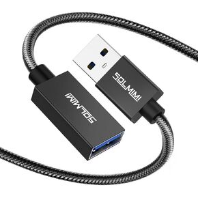 USB Extension Cable, USB 3.0 A Male to USB A Female Cord, USB Extender Cable Compatible for PS4, PC, Laptop, TV, Headphone, Hard Drive, Keyboard, Mouse, Printer, Webcam (4FT/1.2M, Black)