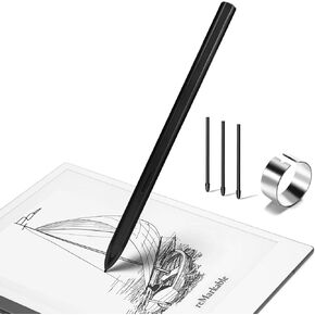 Remarkable 2 Pen EMR Stylus Compatible with Samsung Galaxy Tab S/Boox Note Air 3 / Wacom Drawing Tablet/Kindle Scribe Premium Pen with 3 Extra Tips - EMR Pen with Eraser Black