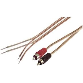 18 AWG 1-Feet Speaker Wire Pair with RCA Males - Black/Red