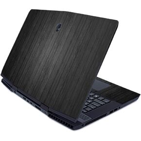 MightySkins Skin for Alienware M17 (2019) - Black Wood | Protective, Durable, and Unique Vinyl Decal wrap Cover | Easy to Apply, Remove, and Change Styles | Made in The USA