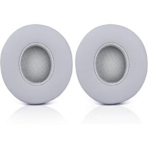 Solo 2 Wired Replacement Earpads - JECOBB Ear Cushion Pads with Protein Leather and Memory Foam for Beats Solo2 Wired On-Ear Headphones by Dr. Dre ONLY (NOT FIT SOLO 2/3 WIRELESS) (Grey)