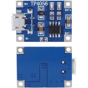 10Pcs TP4056 Charging Module, Micro USB 1A Lithium Battery Charger Module, Lithium Battery 3.7v Charging Board for 3.6V, 3.7V and Lithium Polymer Battery