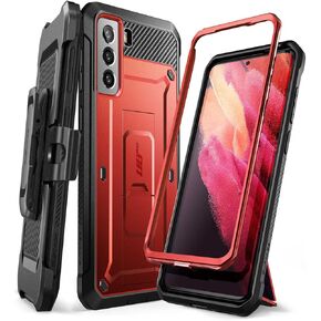 SUPCASE for Samsung Galaxy S21 5G Case with Satnd (Unicorn Beetle Pro), [Built-in Belt Clip] Heavy Duty Shockproof Protective Phone Case Without Built-in Screen Protector for Galaxy S21, Black