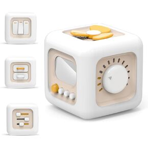 Sensory Busy Cube Toys for Toddler 1-3|Montessori Toys for 1 Year Old Boy|Travel Toy for 12-18 Months Baby|Busy Activity Cube for Fine Motor Skill Learning|Birthday Gift for 1 Year Old