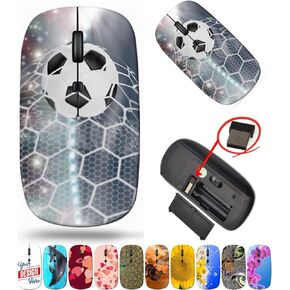 maizi Thin Mouse Wireless for PC Macbook Notebook Computer, Thin Mice Wireless Image ID: 34862146 soccer ball in goal n Lightweight 2.4G with USB Receiver Product of USA