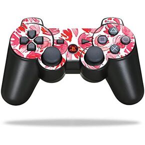 Protective Vinyl Skin Decal Skin Compatible with Sony Playstation 3 PS3 Controller wrap Sticker Skins Red Petals