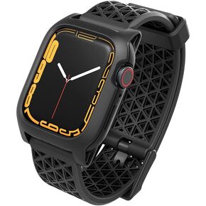 Catalyst Active Defense Case Designed for Apple Watch Series 9/8/7 45 mm, Drop Proof 10ft, Shock & Scratch-Resistant, Sport Band, Breathable, Rugged (Stealth Black)