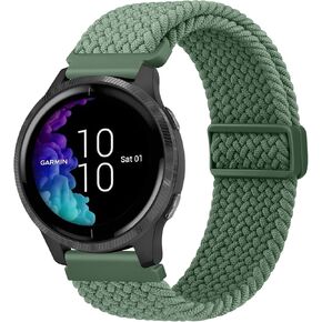 Braided Band Compatible with Garmin Venu/Venu Sq/Venu 2 Plus Watch Band Women Men, 20mm Soft Nylon Sport Replacement Strap for Garmin Venu Watch Band