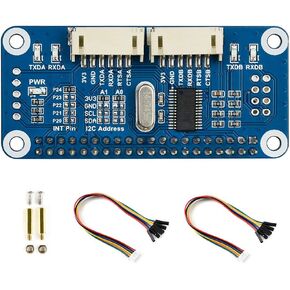 waveshare Serial Expansion HAT for Raspberry Pi Zero/Zero W/Zero WH/2B/3B/3B+ via I2C Interface 2-ch UART 8 GPIOs