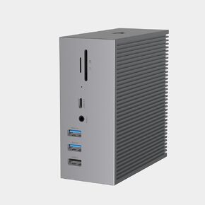 USB C Hub, 16 in 2 Docking Station- Dual 4K HDMI, 6 USB, VGA, RJ45, SD/TF Card Reader - Triple Display for MacOS with Thunderbolt 3 (Not for M1)