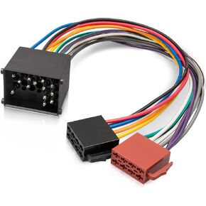 RED WOLF Car ISO Radio Wiring Harness Compatible with Older 1990-2002 BMW E36 E46 E39 528i E46 3 5 7 Series Installation Aftermarket Stereo 16 Pin ISO Wire Cable Plug Connector