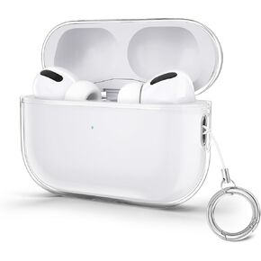Compatible with Airpods Pro/Airpods Pro 2 Case, Designed Protective Cover Soft TPU Transparent Shockproof Case Accessories for Airpods Pro/Airpods Pro 2 [Front Led Visible], Crystal Clear