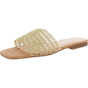 Jessica Simpson Womens Rilane Man Made Slip-On Flat Sandals