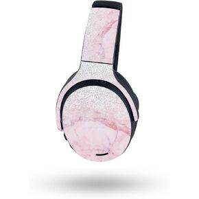 MightySkins Skin Compatible with Skullcandy Crusher ANC 2 - Girly Marble Dazzle | Protective, Durable, and Unique Vinyl Decal wrap Cover | Easy to Apply