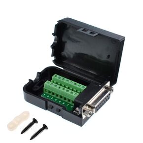 Oiyagai DB15 Female 15Pin Connector Adaptor Screw Terminal Breakout Board Free Welding