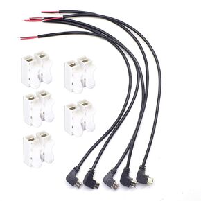 5PCS Angle 90D Micro 2 Wire Pigtail Cable Micro USB Male to Open-end Cable 30cm 12inch 22AWG 5V 3A DIY Power Charge Cable W/Quick Wire Cable Connector
