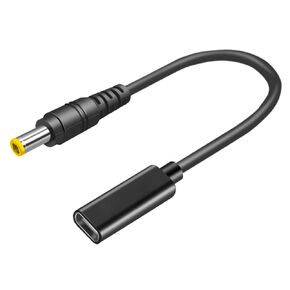 Type C USB-C Female Input to DC 5.5x2.5mm Power PD Charge Cable fit for Laptop 18-20V