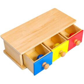 Montessori Box Bins Infant Toys Materials for Toddlers babies 6-12 Months - 1-2 Year Old Babies 18 Months Materials Educational Tools Preschool Early Learning Wooden Toys