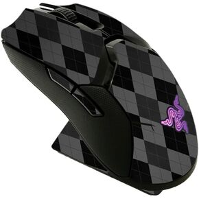 MightySkins Skin Compatible with Razer Viper Ultimate - Black Argyle | Protective, Durable, and Unique Vinyl Decal wrap Cover | Easy to Apply, Remove, and Change Styles | Made in The USA
